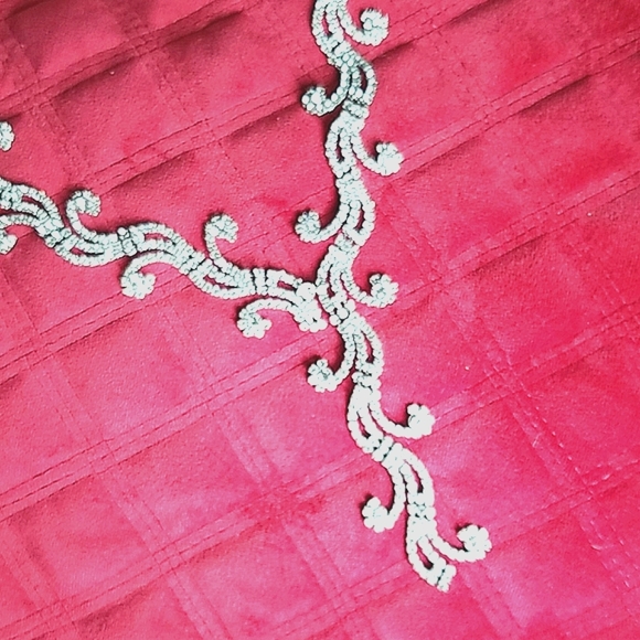 Pavé Style Rhinestone Swirl Y Necklace 20" with 4" Drop Pendant Designer Glam - Picture 2 of 3